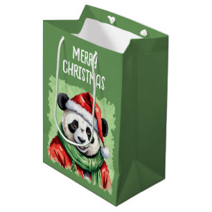 Funny Animal Christmas Favourites - Panda 1 Medium Gift Bag