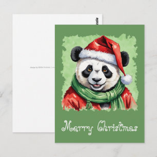 Funny Animal Christmas Favourites - Panda 1 Postcard