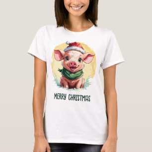 Funny Animal Christmas Favourites - Piglet 1 T-Shirt