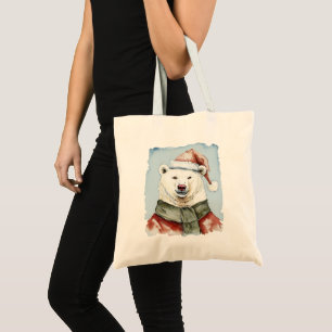 Funny Animal Christmas Favourites - Polar Bear 1 Tote Bag