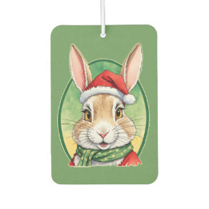 Funny Animal Christmas Favourites - Rabbit 5 Car Air Freshener