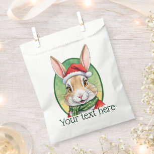 Funny Animal Christmas Favourites - Rabbit 5 Favour Bags
