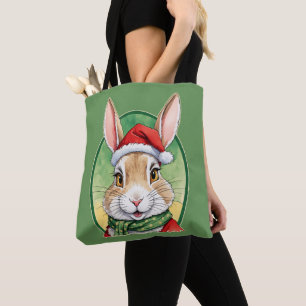 Funny Animal Christmas Favourites - Rabbit 5 Tote Bag