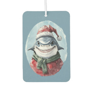 Funny Animal Christmas Favourites - Shark 1 Car Air Freshener