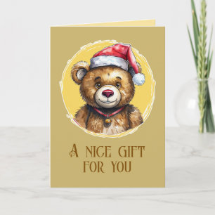 Funny Animal Christmas Favourites - Teddy Bear 1 Card