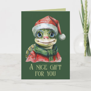 Funny Animal Christmas Favourites - Turtle 2 Card