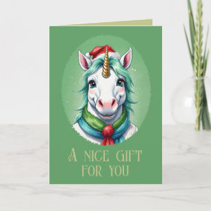 Funny Animal Christmas Favourites - Unicorn 1 Card