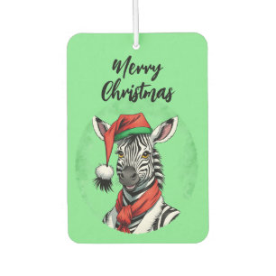 Funny Animal Christmas Favourites - Zebra 1 Car Air Freshener