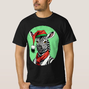 Funny Animal Christmas Favourites - Zebra 1 T-Shirt