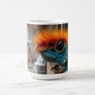 Funny animal colourful lizard coffee mug