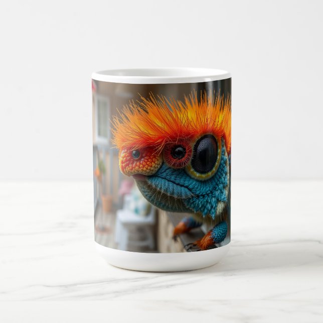 Funny animal colourful lizard coffee mug (Center)