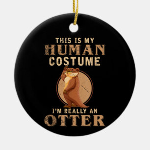 Funny Animal Costume Zoo Keeper Ceramic Tree Decoration