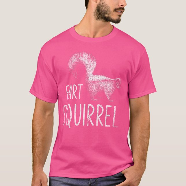 Funny Animal Fart Squirrel Skunk T-Shirt (Front)