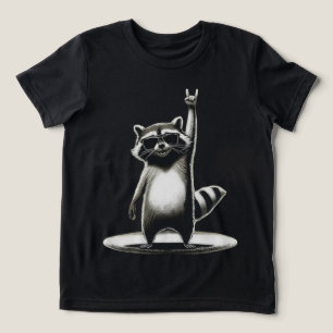 Funny Animal Gift   Cool Racoon Rock Star Tri-Blend Shirt