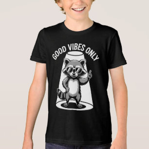 Funny Animal Gift   Cool Racoon Rock Star Tri-Blend Shirt