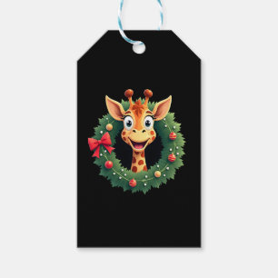 Funny Animal Giraffe Meme Face Festive Xmas T-Shir Gift Tags