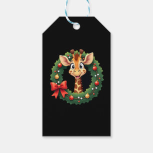 Funny Animal Giraffe Meme Face Festive Xmas T-Shir Gift Tags
