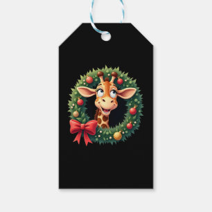 Funny Animal Giraffe Meme Face Festive Xmas T-Shir Gift Tags