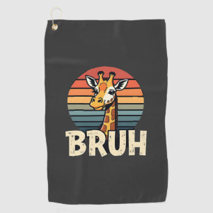 Funny Animal Giraffe Meme Face Festive Xmas T-Shir Golf Towel