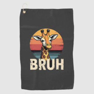 Funny Animal Giraffe Meme Face Festive Xmas T-Shir Golf Towel