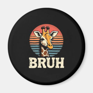 Funny Animal Giraffe Meme Face Festive Xmas T-Shir Magnet