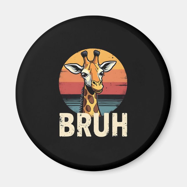 Funny Animal Giraffe Meme Face Festive Xmas T-Shir Magnet (Front)