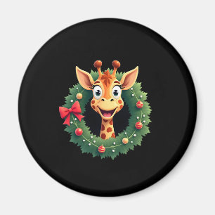 Funny Animal Giraffe Meme Face Festive Xmas T-Shir Magnet