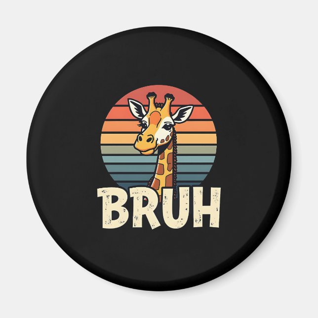 Funny Animal Giraffe Meme Face Festive Xmas T-Shir Magnet (Front)