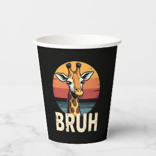 Funny Animal Giraffe Meme Face Festive Xmas T-Shir Paper Cups