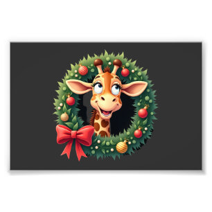 Funny Animal Giraffe Meme Face Festive Xmas T-Shir Photo Print