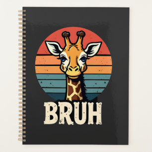 Funny Animal Giraffe Meme Face Festive Xmas T-Shir Planner