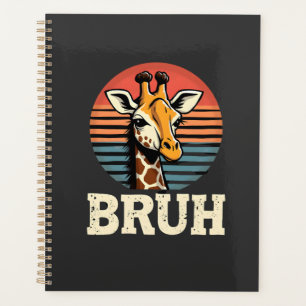 Funny Animal Giraffe Meme Face Festive Xmas T-Shir Planner