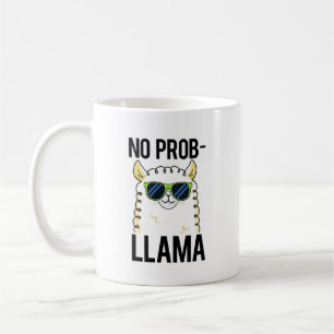 funny animal lamma cartoon quote coffee mug