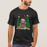 Funny Animal Lovers Sloth Santa Hat Ugly Christmas T-Shirt<br><div class="desc">Funny Animal Lovers Sloth Santa Hat Ugly Christmas Sweater</div>