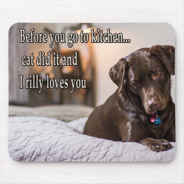 Funny animal memes Dog memes Humourous Photos Mouse Mat (Front)