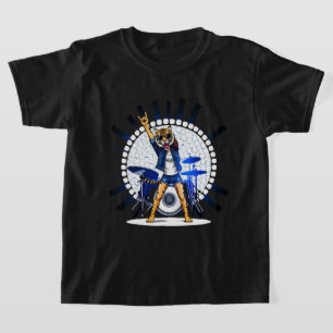 Funny Animal Music Gift Cool Tiger Rock Dancer T-Shirt