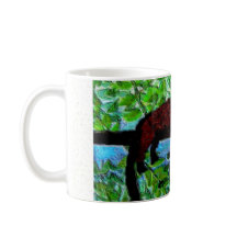 Funny Animal Red Lemur relaxing