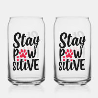Funny Animal Stay Pawsitive Typography