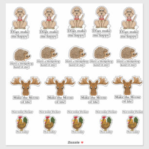 Funny animal stickers