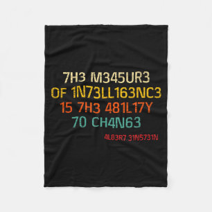 Funny Animals And Sayings Vintage The Measure Of I Fleece Blanket