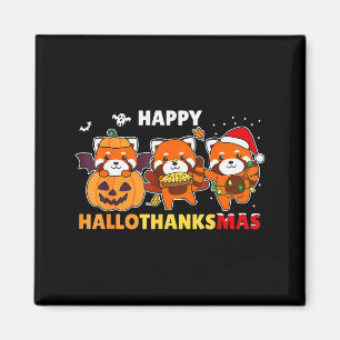 Funny Animals For The Holidays Red Panda Christmas Magnet
