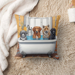 Funny animals in bath cushion
