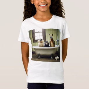 Funny animals in bathroom T-Shirt