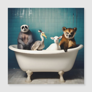Funny animals in the bathroom