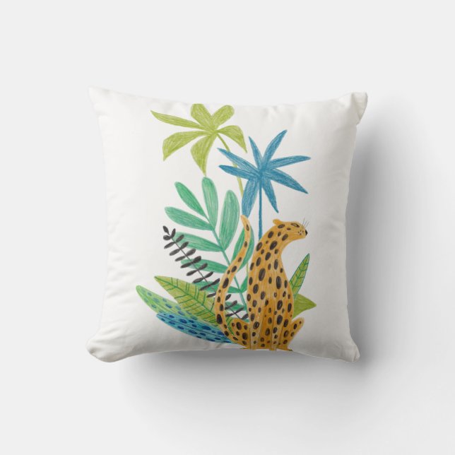 Funny Animals Kids Throw Pillows (Front)