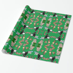 Funny Animals Night Before Xmas  Wrapping Paper