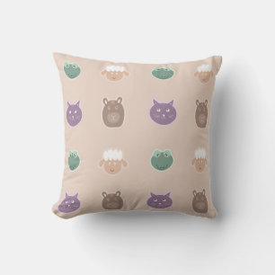 funny animals pattern cushion