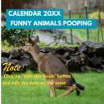 Funny Animals Pooping 2025 Personalised Calendar<br><div class="desc">Hilarious Animals pooping photographed images calendar of 2025. Perfect for the new year and holidays gifts,  great for Funny Animals lovers.</div>