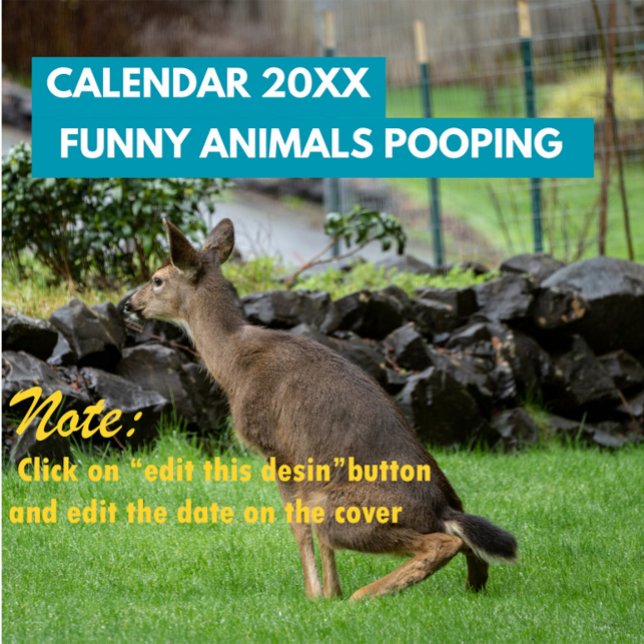 Funny Animals Pooping 2026 Personalised Calendar (Creator Uploaded)