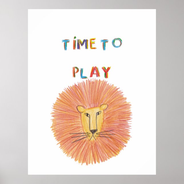 Funny Animals Rest Poster Print Kids Room Decor  (Front)